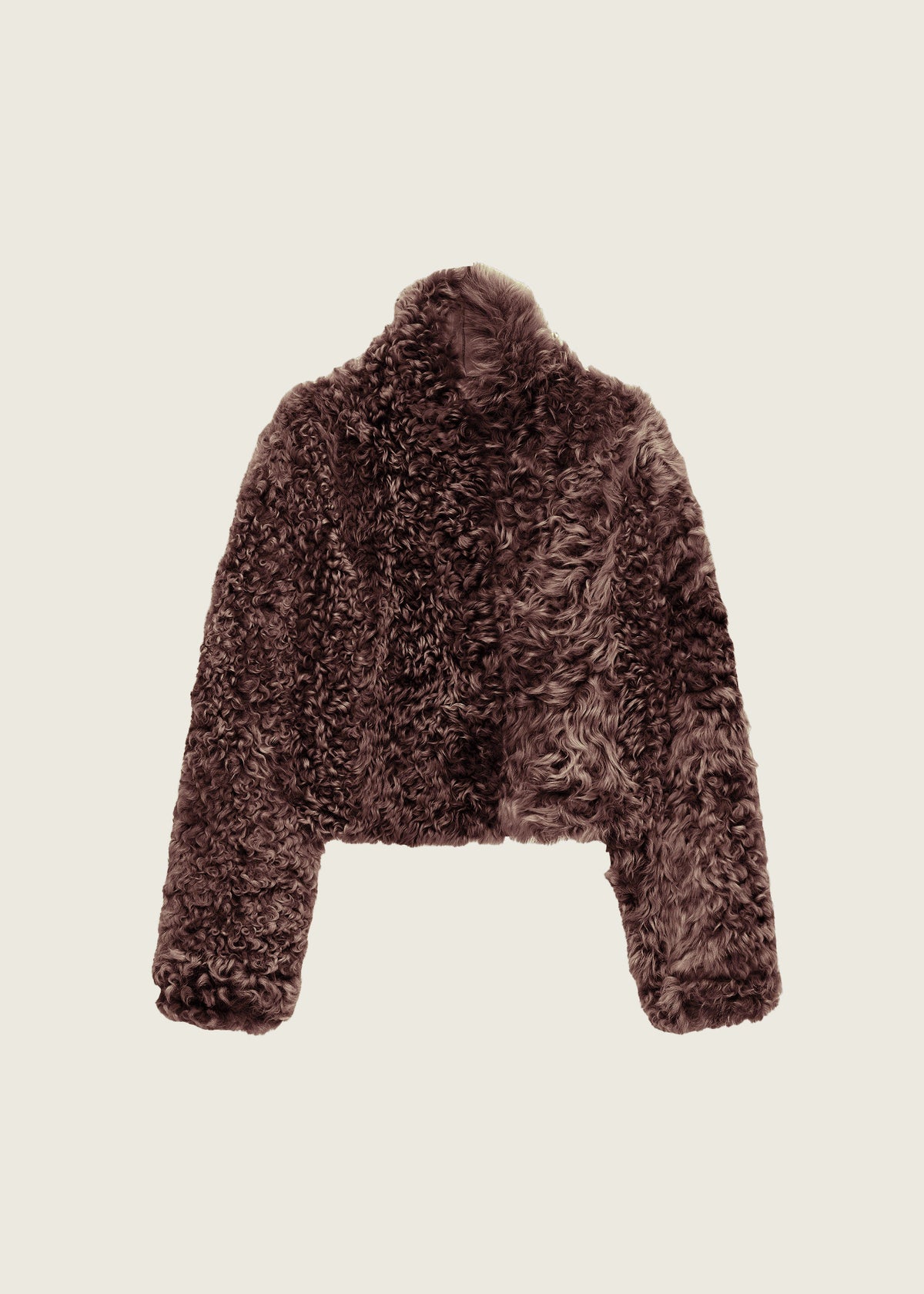 Mooney | Reversible Curly Shearling Jacket | Mahogany