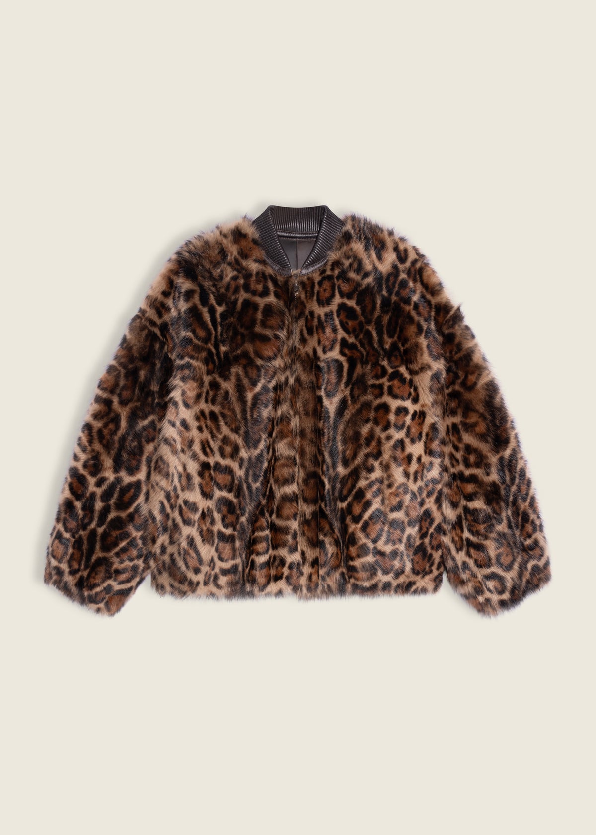 VIOLET | Leopard Shearling Bomber | Leopard