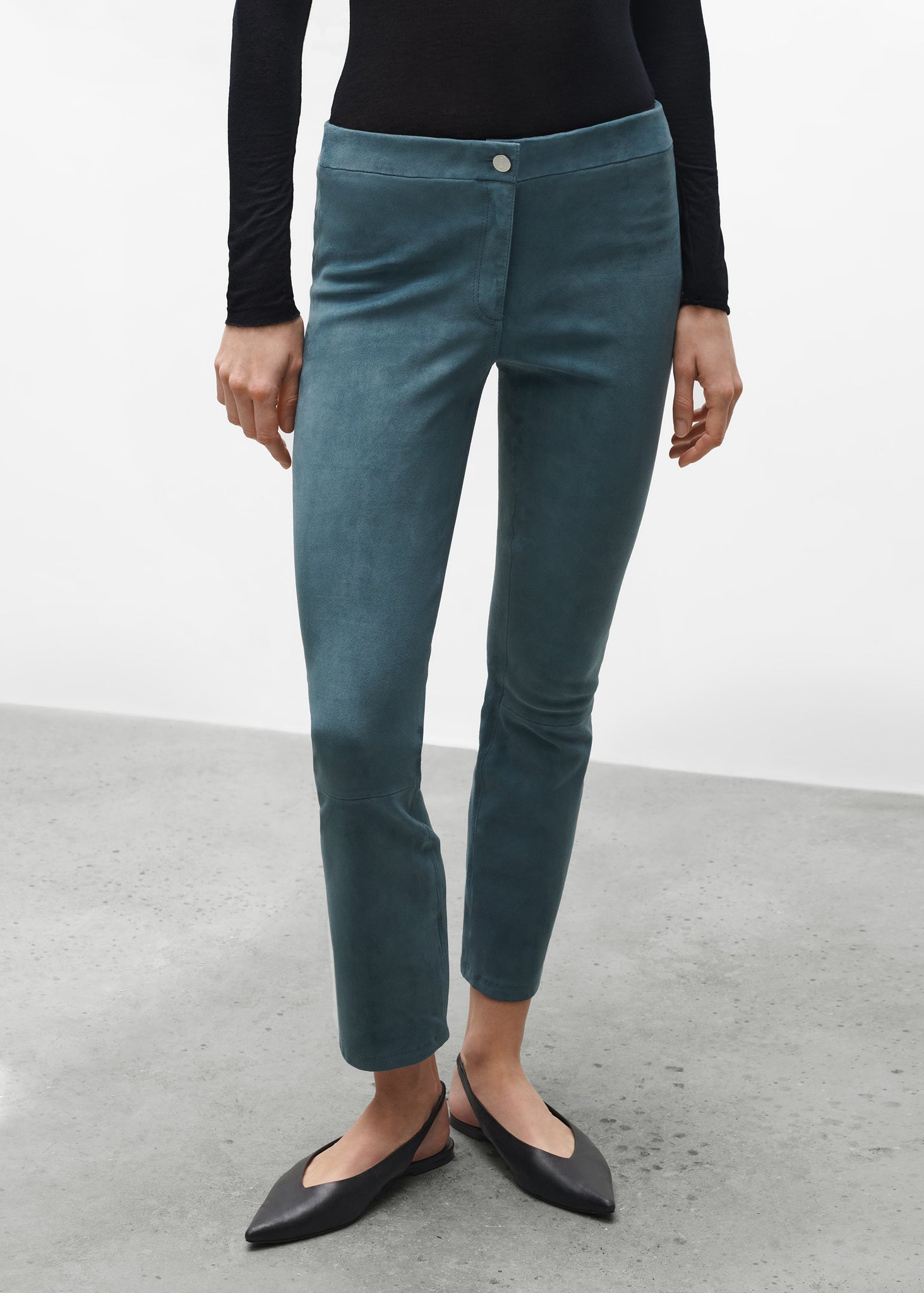 LIVELY | Suede Stretch Trousers