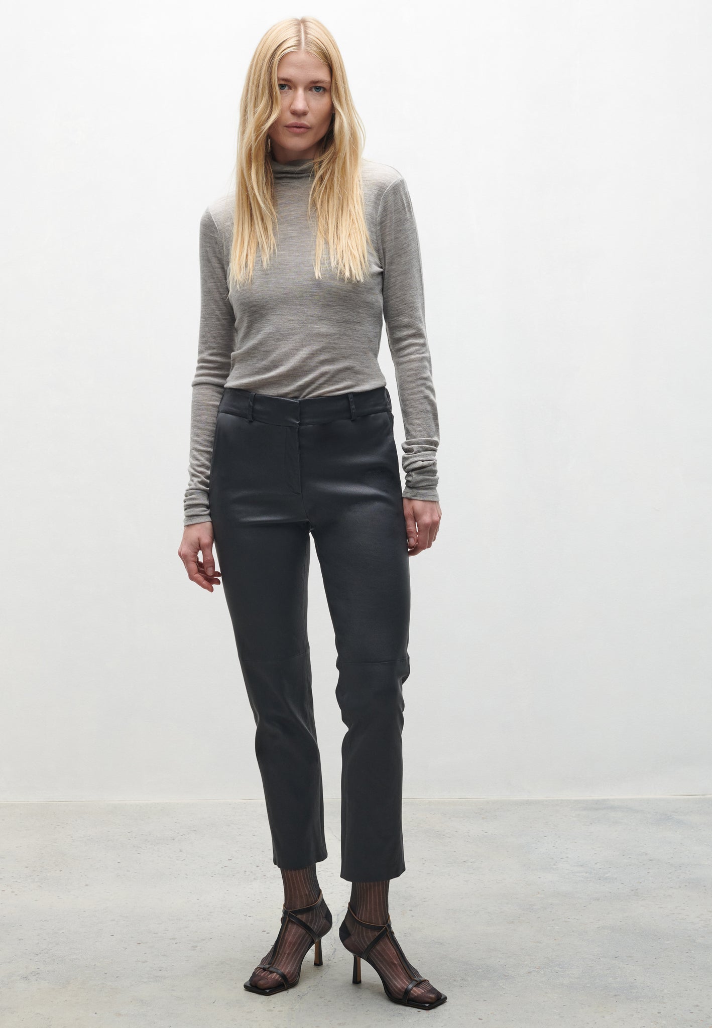 JEN | Leather slim fit pantalon