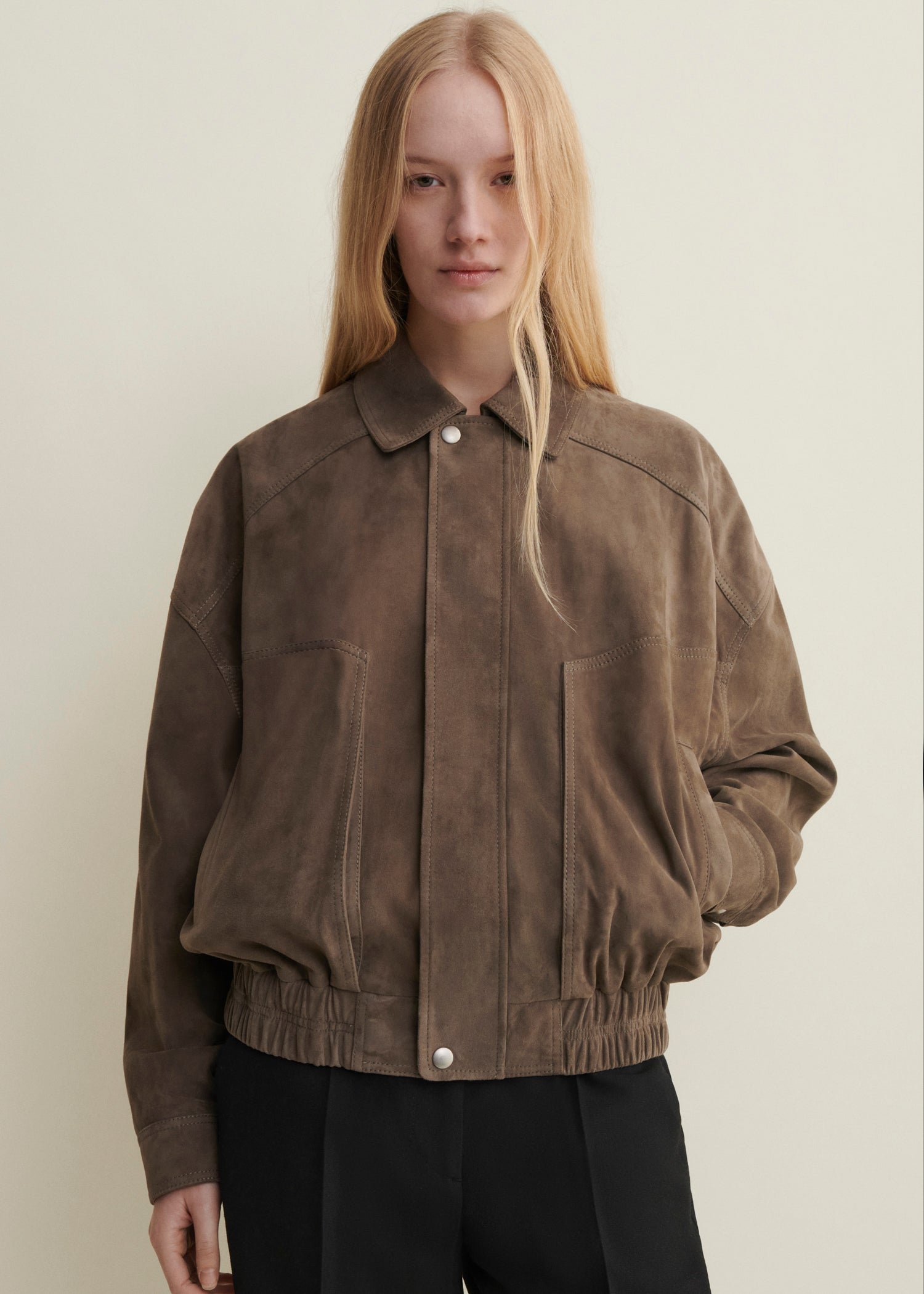 FREDERICA | Suede Bomber Jacket