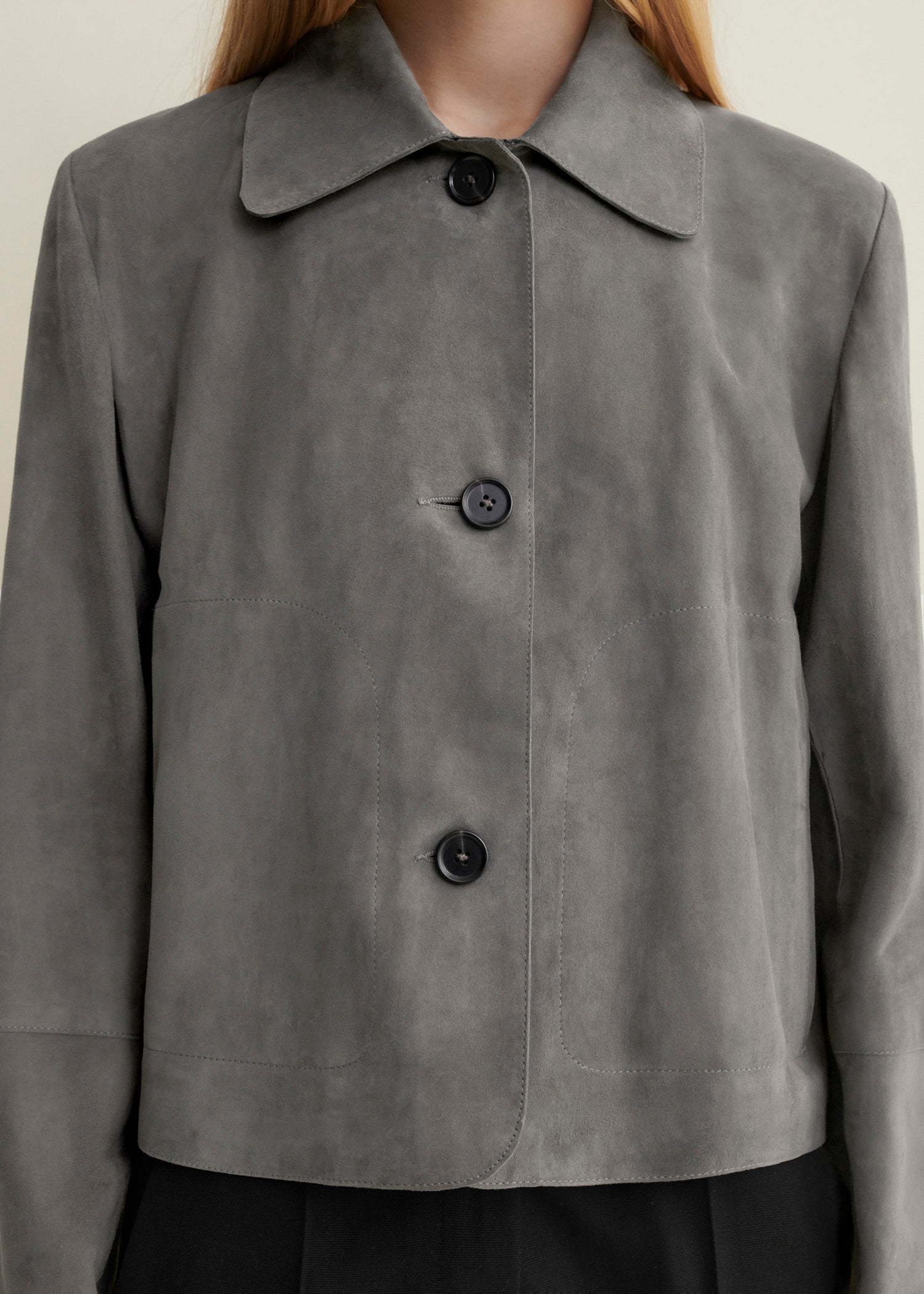 eimy istoire - suede like riders jacket グレー 新品未使用 EMY | Suede Classic Jacket