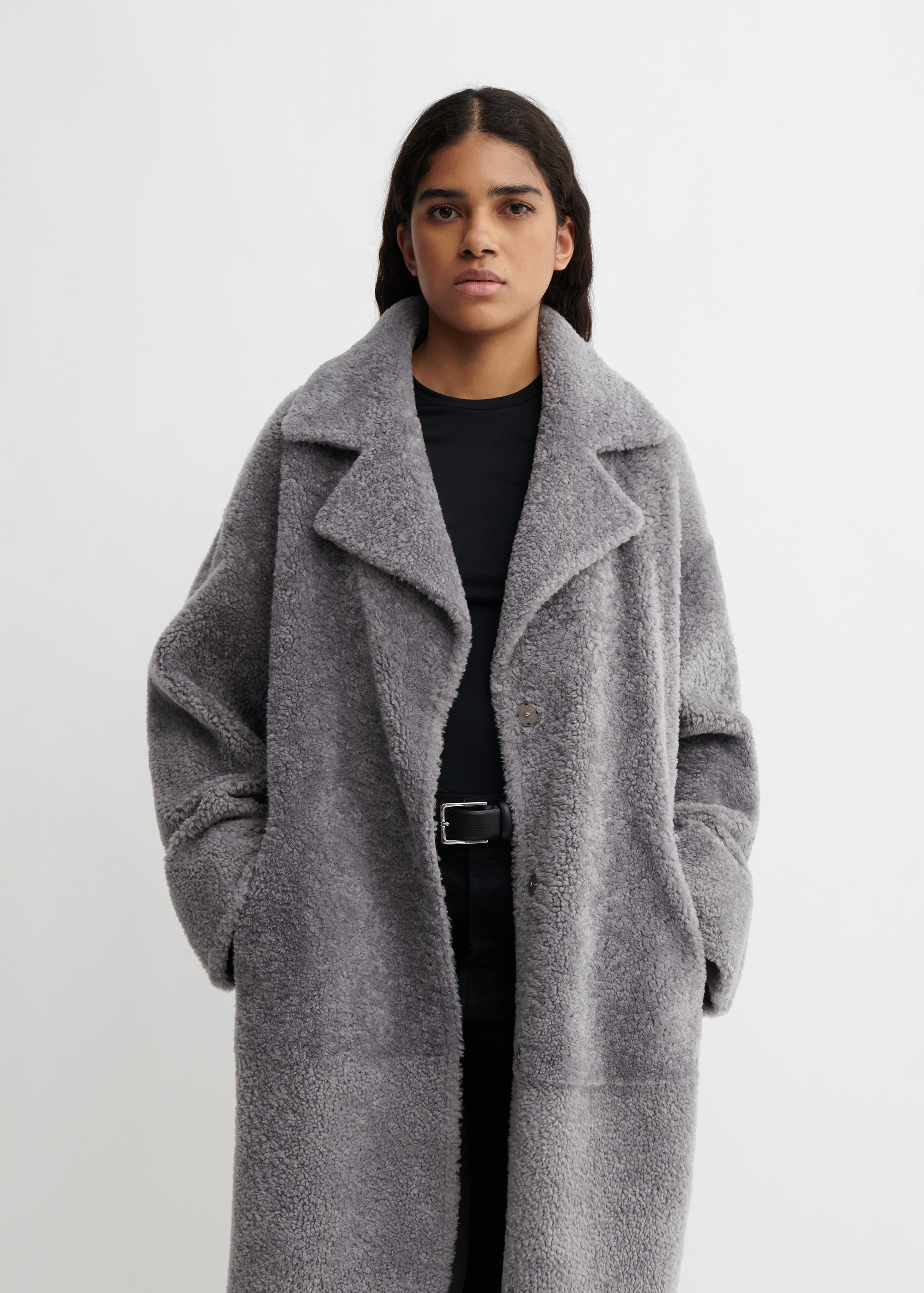 DELFINA | Shearling Coat