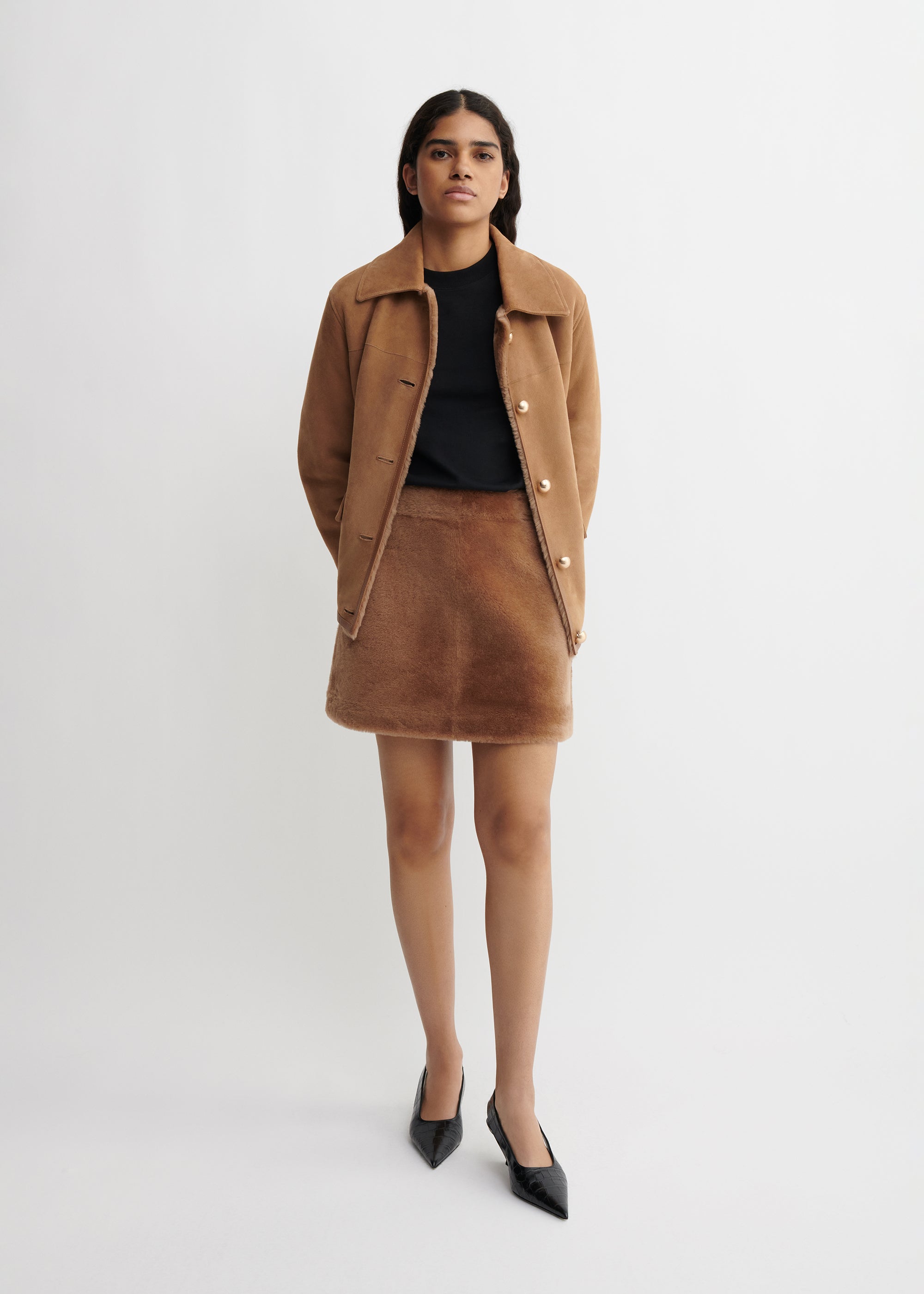 OLIVIA | Shearling Skirt