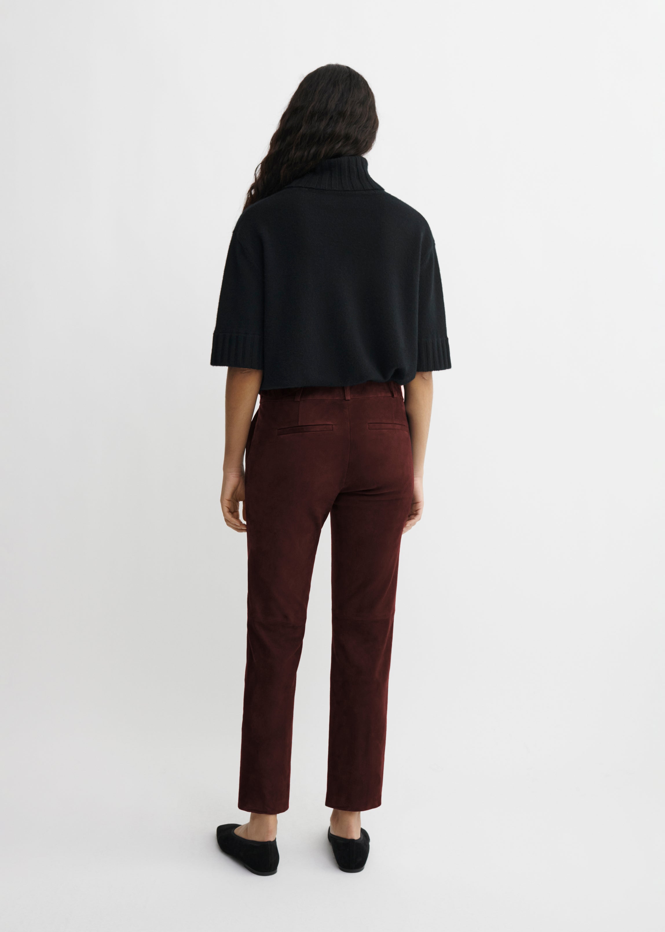 JEN | Suede Slim Fit Pantalon