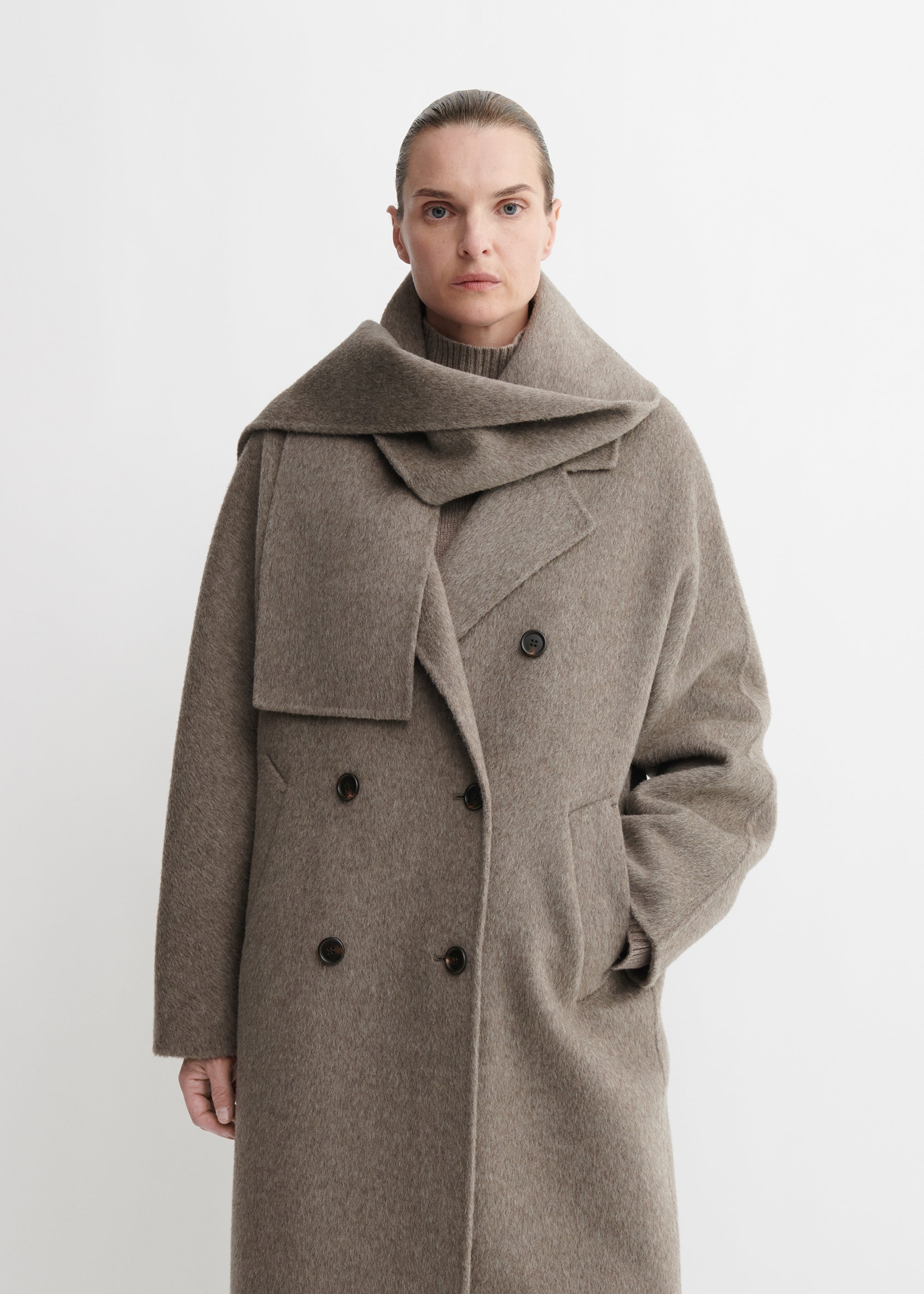 エピヌ　volume wool tailored coat gray epine 【volume wool tailored coat】