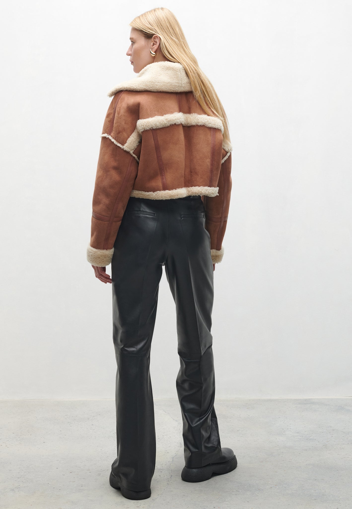 TURIN | Cropped shearling jacket