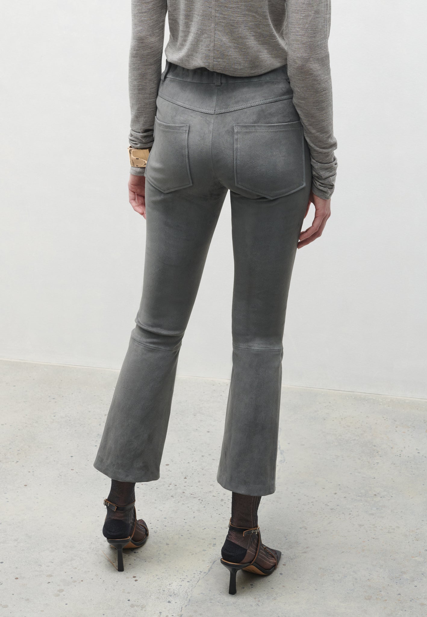 MELINA | Stretch suede five pocket trousers