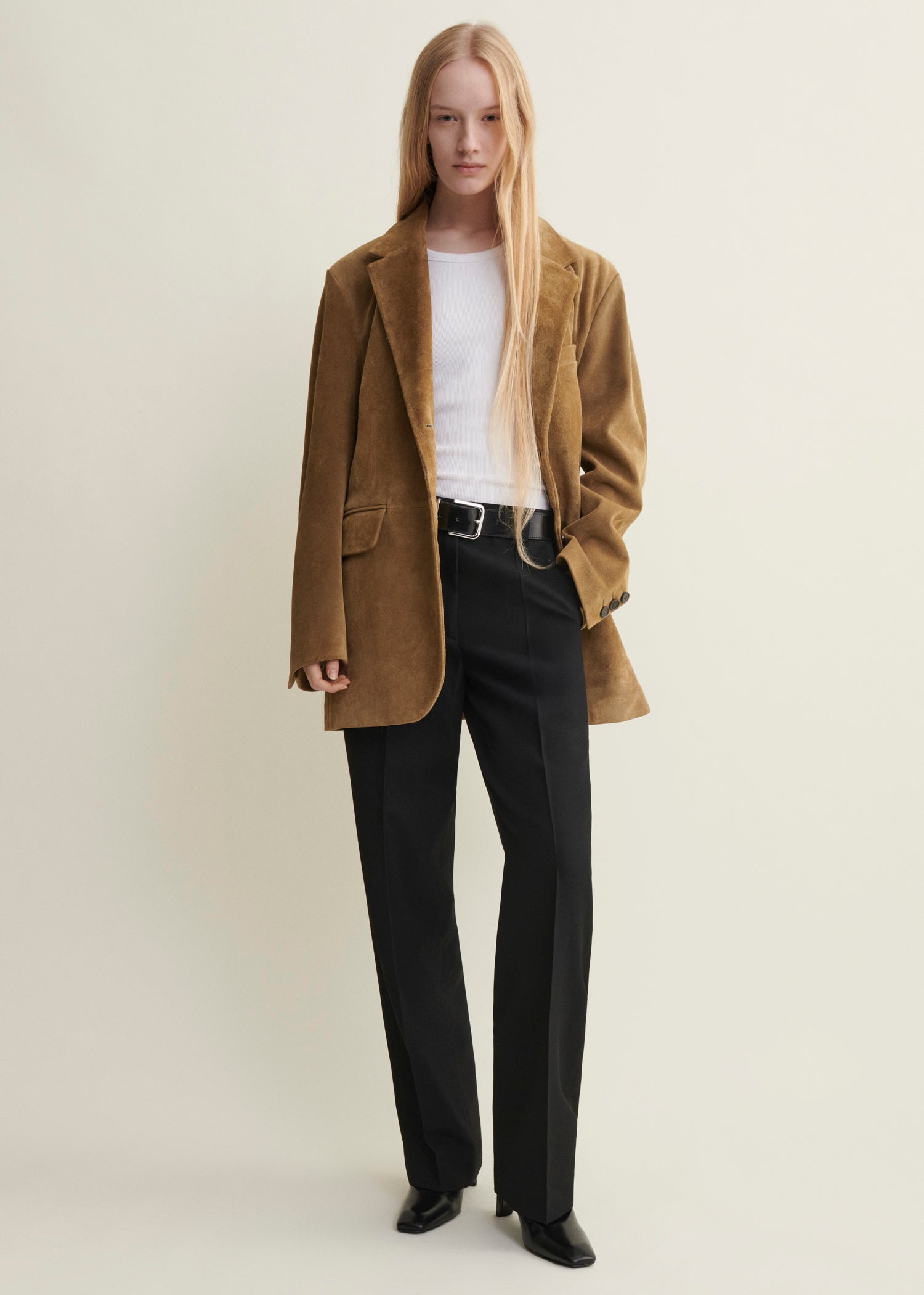 BENNY | Gritty Suede Oversized Blazer