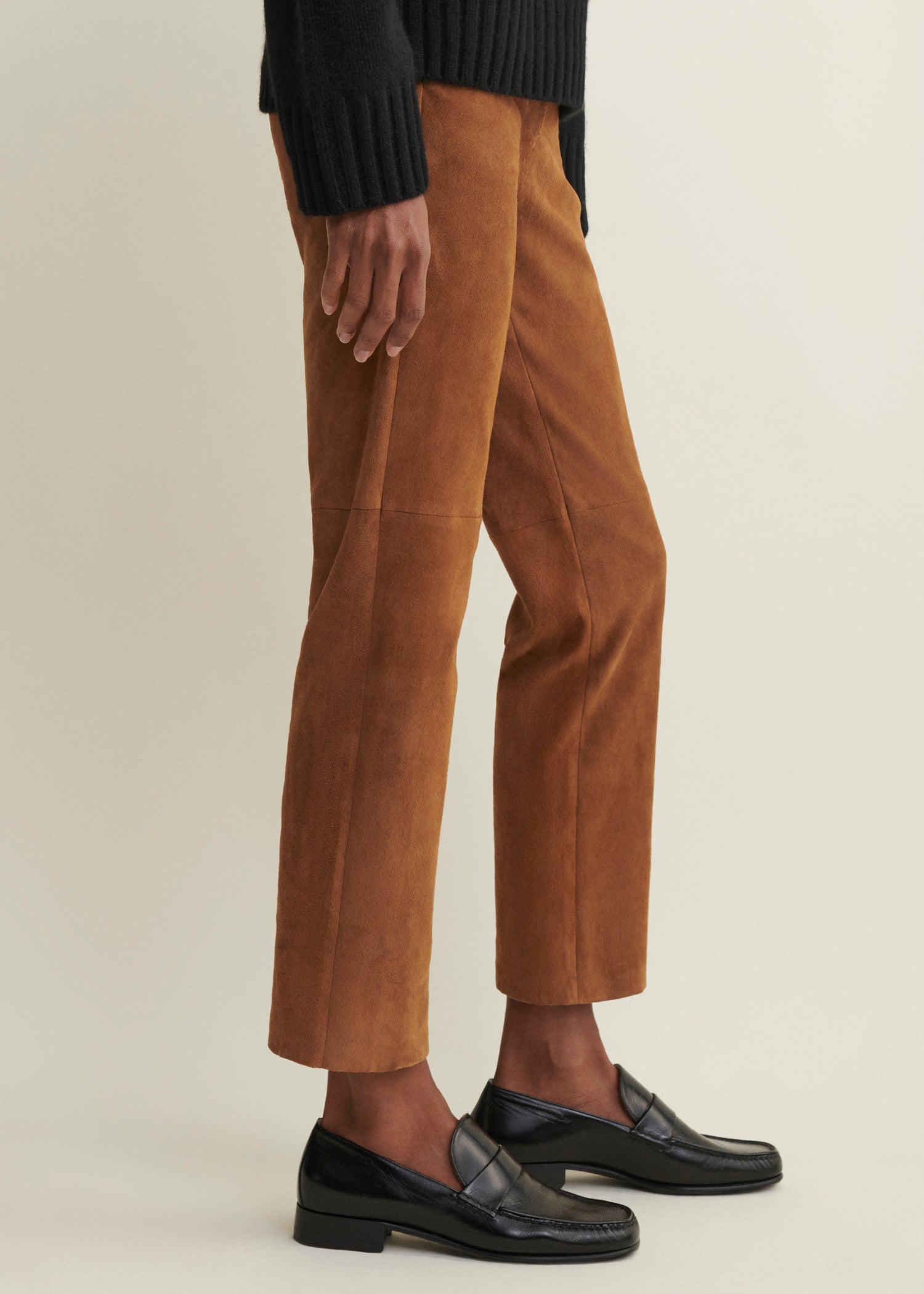JEN | Suede Slim Fit Pantalon
