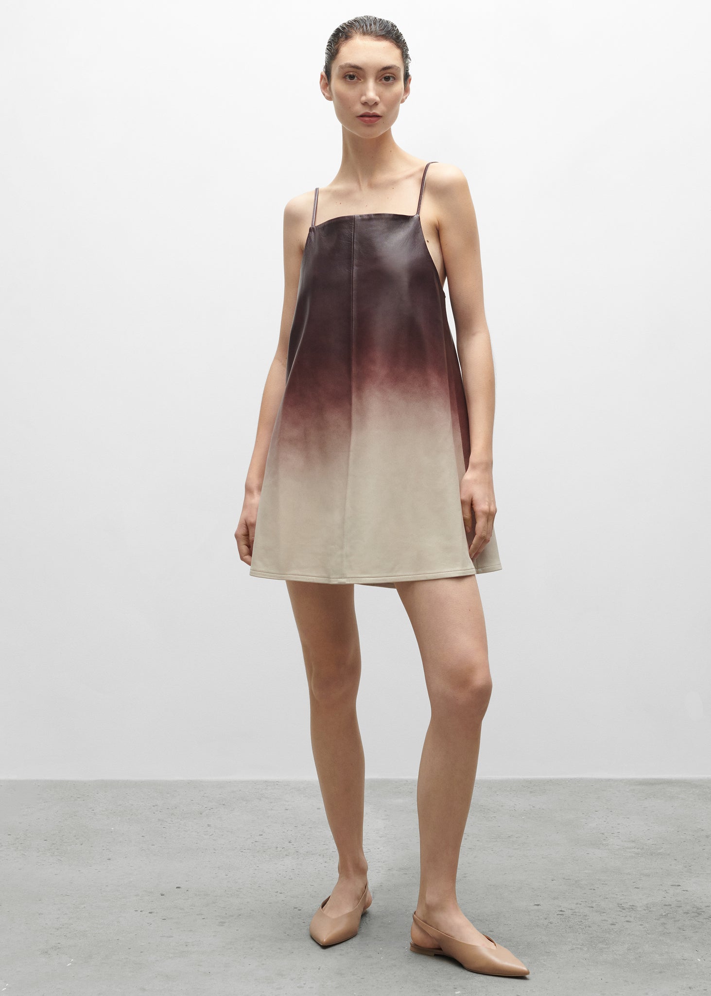 PRODICA | Dip Dye Leather Dress