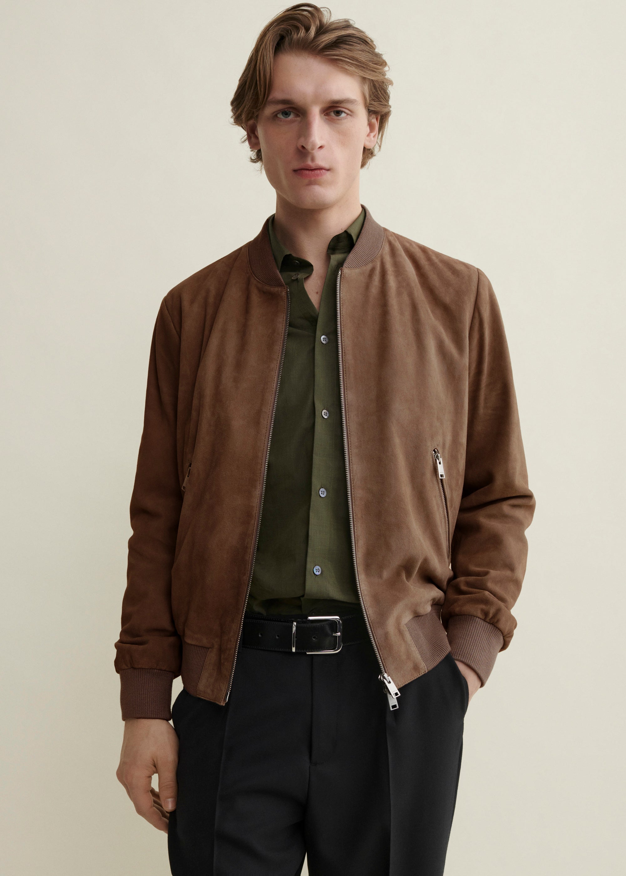 DIDIER | Suede Bomber Jacket