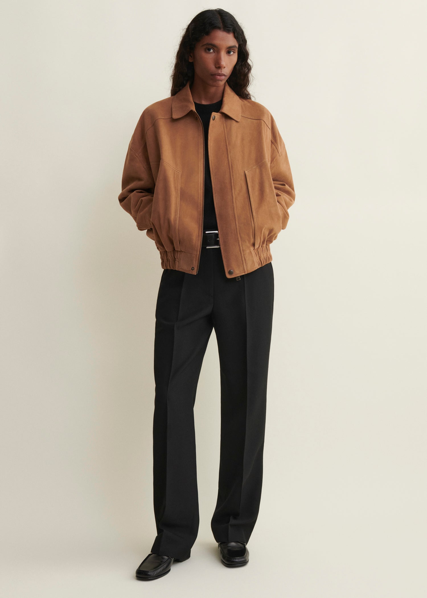 FREDERICA | Suede Bomber Jacket