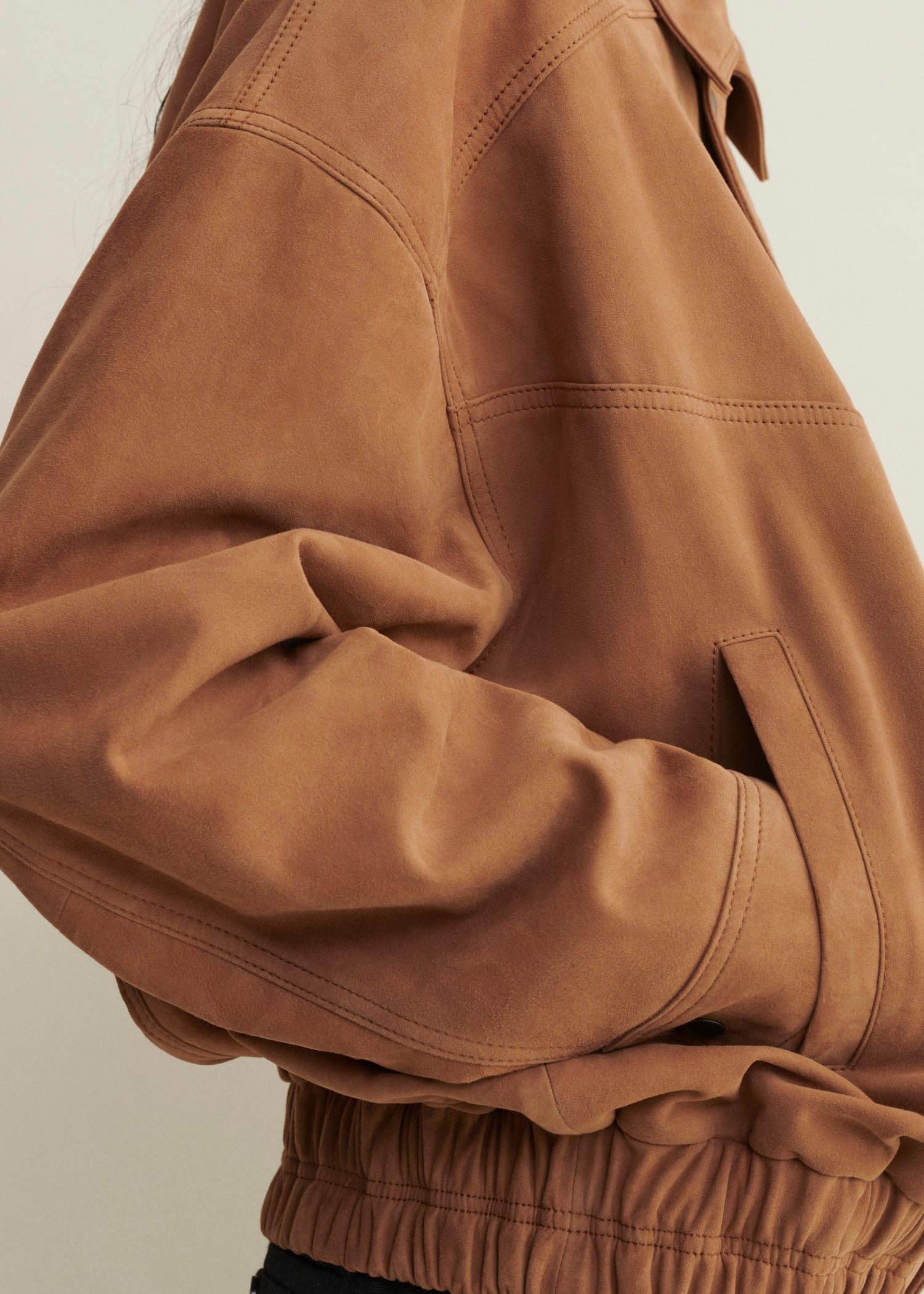 FREDERICA | Suede Bomber Jacket