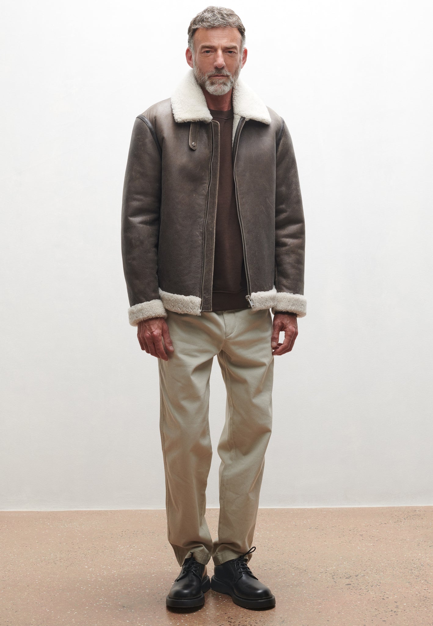 LAKE | Aviator inspired shearling jacket