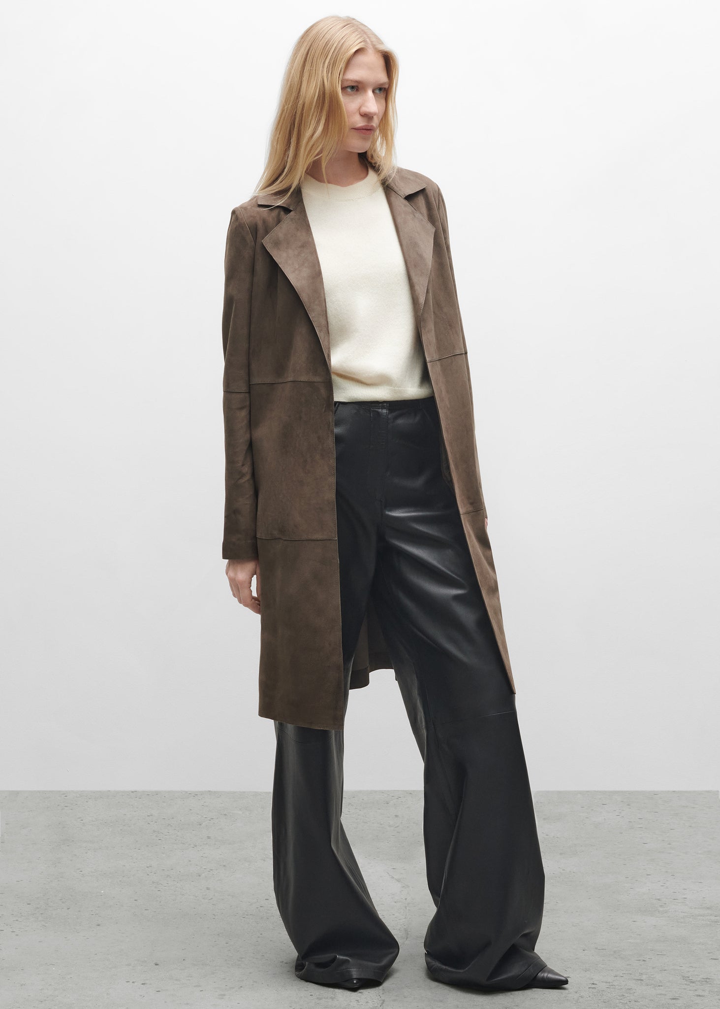 CATANIA | Leather Wide Leg Trousers