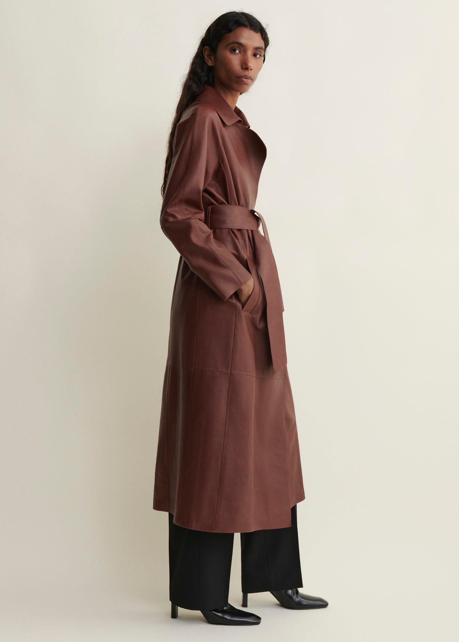 YAVA | Leather Coat