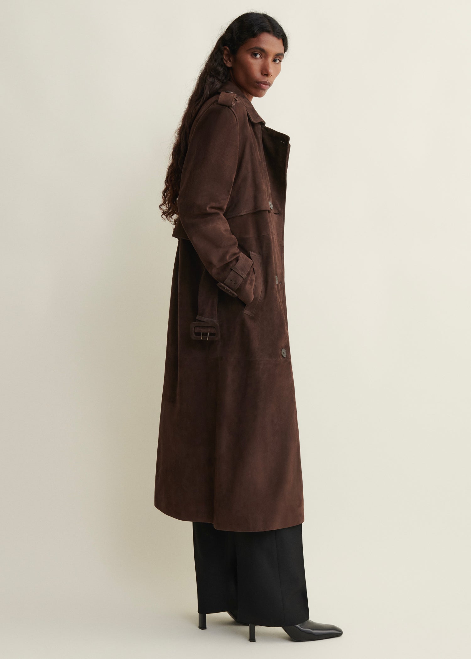 BENEDICT | Wildleder Trenchcoat 