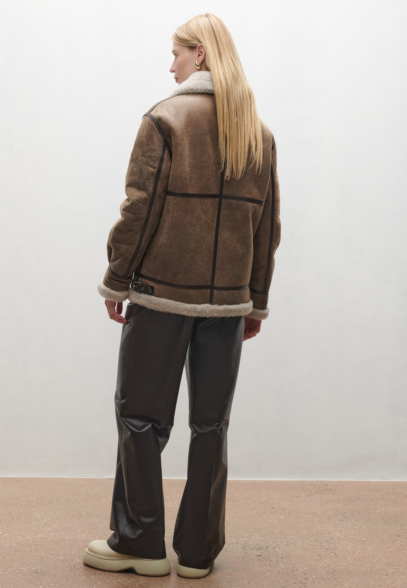 KILANA | Aviator inspired shearling jacket