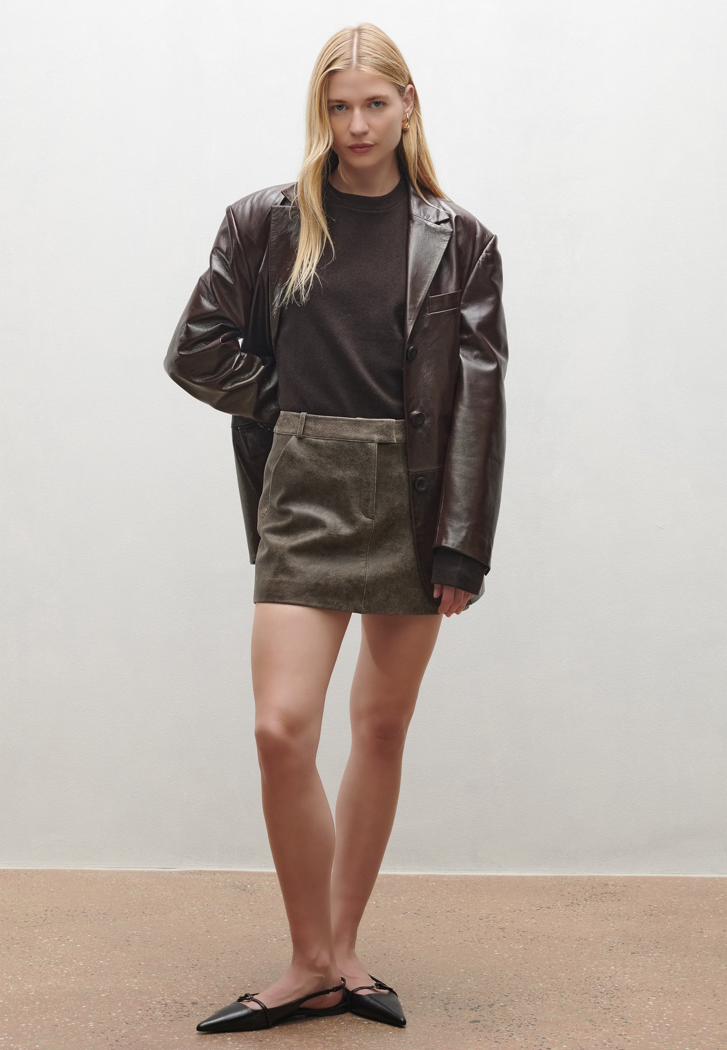 BERN | Vintage leather mini skirt