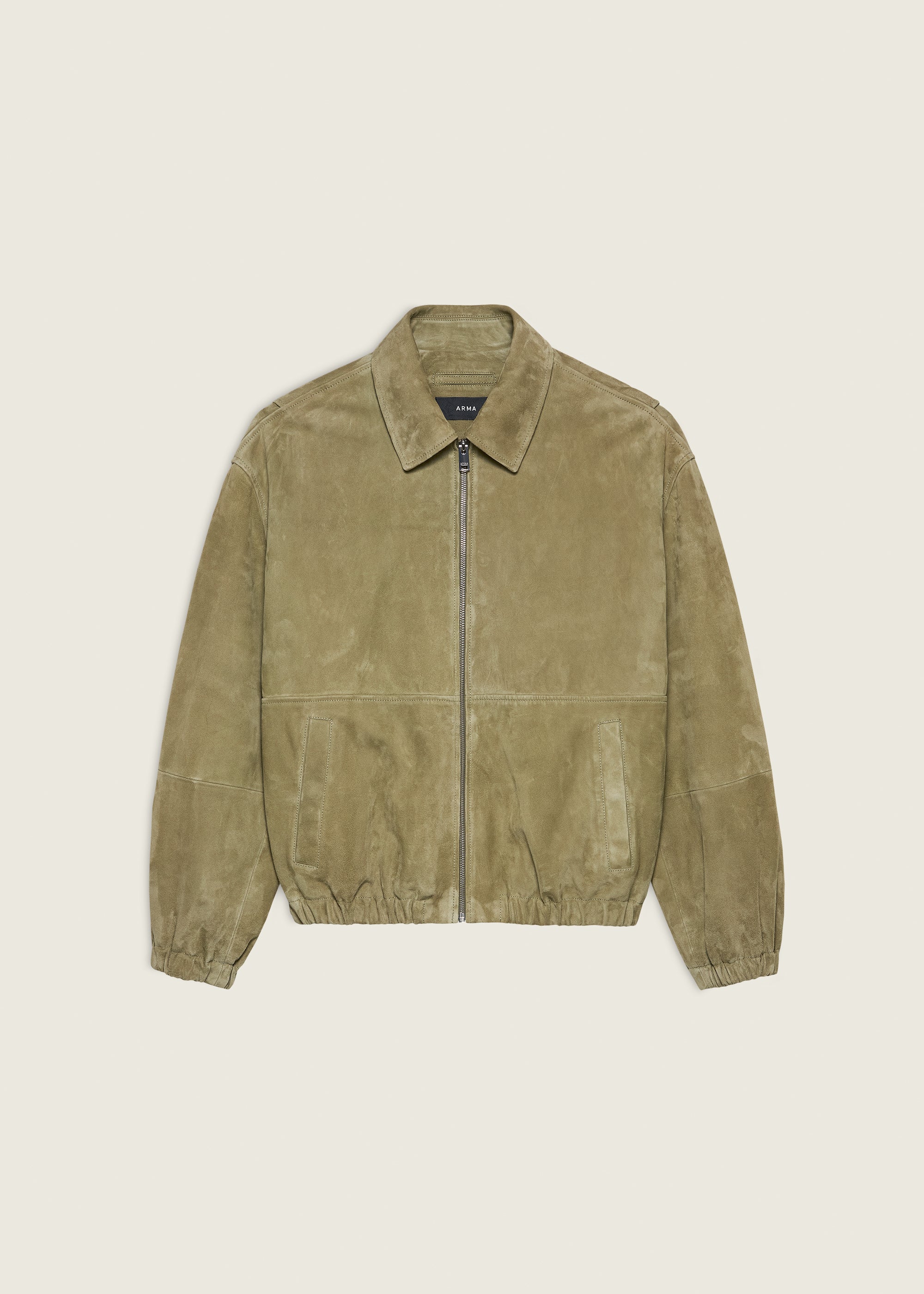 ジャケット・アウター HERMES suede leather ds knit green Faux Suede Zip Jacket Green | NA-KD