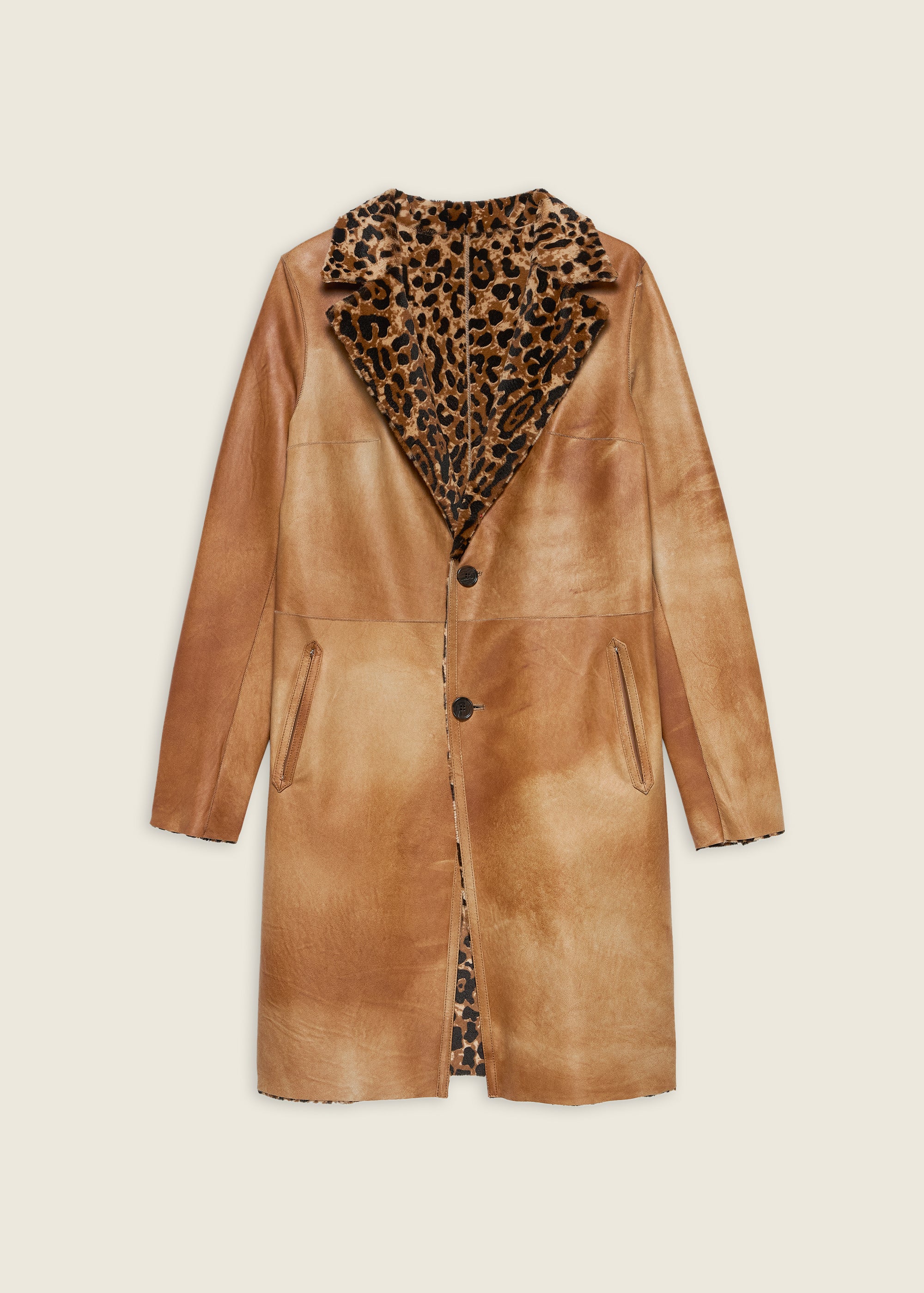 MIETTA | Langer Leopardenmantel