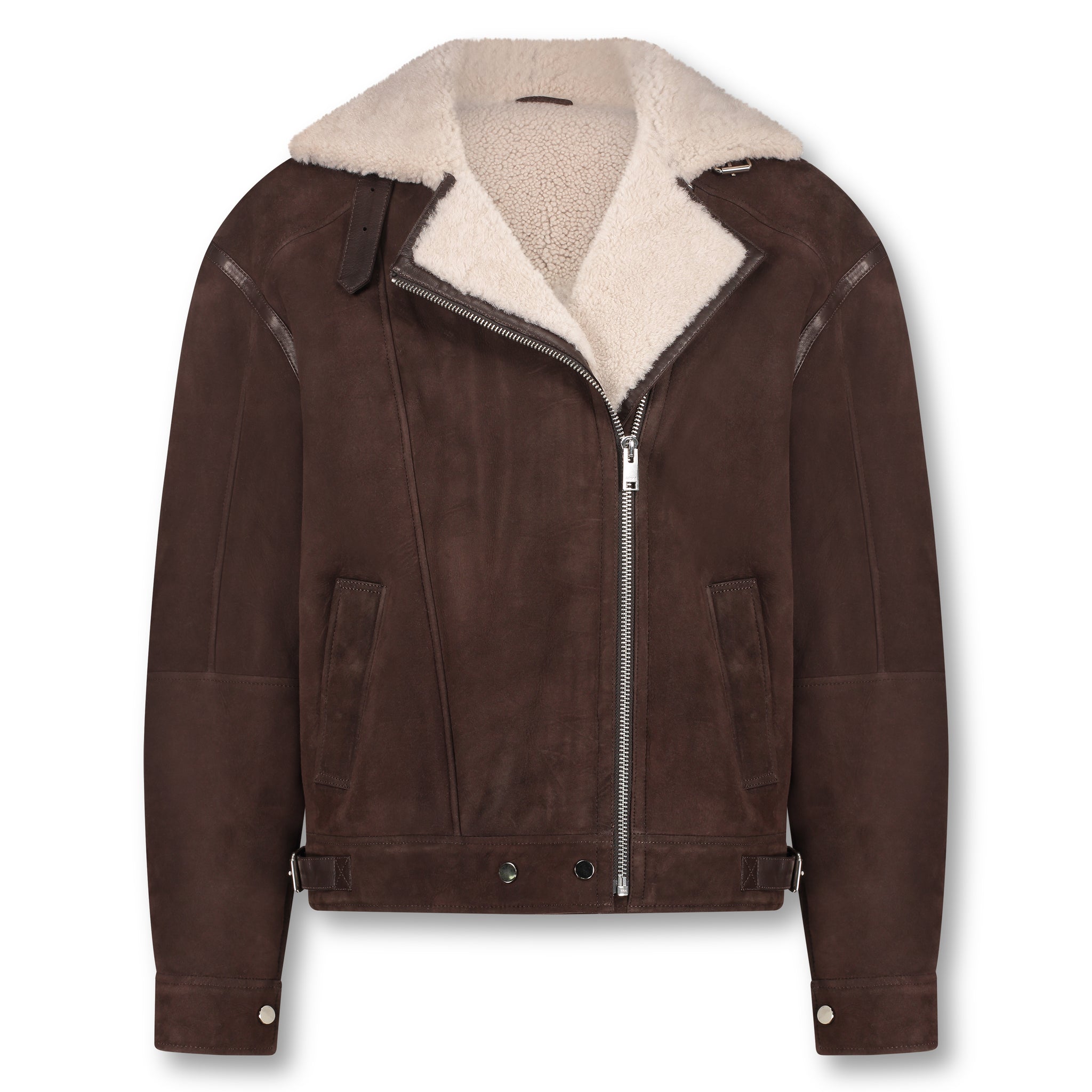 MITTA | Moto-inspired shearling jacket