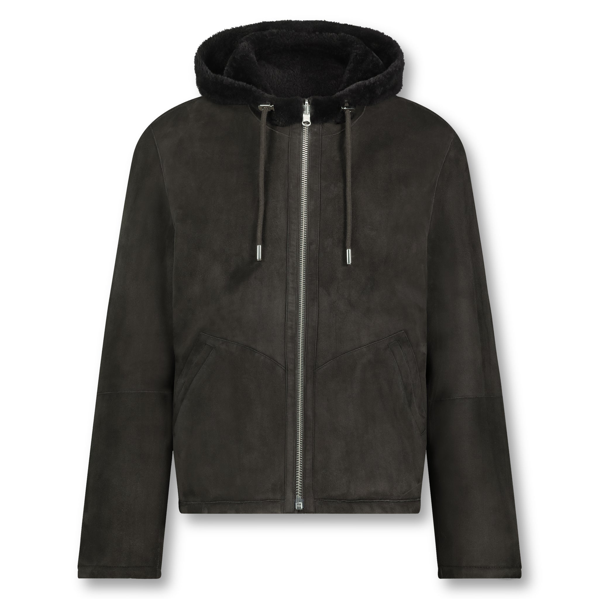 ALLAN | Reversible hooded shearling jacket